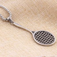 Fashion- Men' s Necklace Badminton Racket Pendant Neckla...