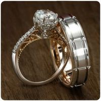 High quality wedding rings for women men Couple ring size 6-...