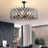 New design contemporary  black crystal chandeliers lighting ...