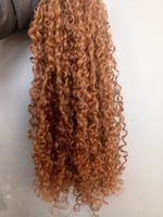 Fulla slut långa kinesiska starka jungfru remy lockiga hår väft mänskliga topp förlängningar brun färg 100g en bunt