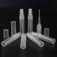 Fancy Frosted Plastic Spray Bottle 2ml 3ml with Fine Mist Spray Dispenser for Disinfection Alcohol Perfume Sample Vial
