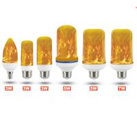 LED E27 E14 Flame Candle Bulb 3W 5W 7W 85- 265V Aluminum Lamp...