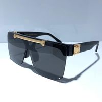 Milyoner Tasarımcı Paketi 1194E gel Erkekler Moda Kare Basit UV400 Lens Kaplama Ayna Objektif Rengi Kaplama Çerçevesi Güneş