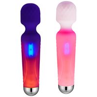 10 Velocidad Luminiscente AV Vibrador Magnet USB Adsorción Recargable Recargable Wand Massager Sex Toy For Women