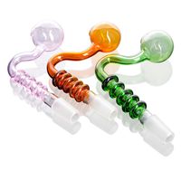 Verre coloré Rigs de pétrole 14mm mâle bol en verre Banger dab outils fumeurs Accessoires pour narguilés Bong pipes à eau