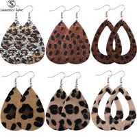 Hot Selling Classic Imitated Leopard Skin Earrings Big Water...