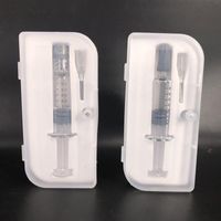 Neue freier Luer-Lock-Injection Luer Kopf Glasspritze 1 ml mit Geschenk-Kasten-Paket Coil Jig-Werkzeug für dickes Öl Vape Carts