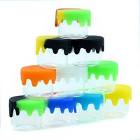 6ML glass container oil containers silicone jars dab smoking pipe accessories wax jar