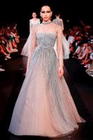 Ziad Nakad Latest A Line Evening Dresses Luxury Beaded Sequi...
