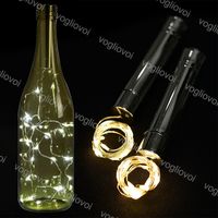 LED Strings Holiday Warm White Silver 10LED 20LED Wine Lights Cork Shape Glass Bottle Stopper Lamp Christmas Garlands Decor EUB