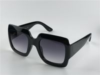 Новая мода дизайн женщина солнцезащитные очки 0053 черный крупный кадр квадратная рамка классические простые элегантные очки UV400 наружные защитные очки
