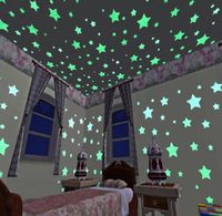 100 teile / tasche 3cm leuchten in den dunklen spielzeug leuchtend stern aufkleber schlafzimmer sofa fluoreszierende malerei spielzeug pvc aufkleber für kinderzimmer