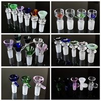 Großhandelsschneeflocke-Filter-Glasschüssel 14mm männliches Gelenk bunte Schüssel-Raucherzubehör für Ölplattformen 6 Art für Verkauf