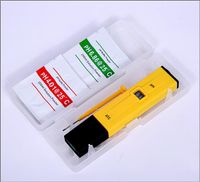 50pcs con scatola tascabile Penna Acqua ATC ATC Ph Meter Tester digitale Tester di qualità Portata di misura 0.0-14.0PH per acquario Piscina Acqua Laboratorio