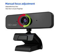 USB Real 1080P Webcam Built- in Microphone High- end Video Cal...