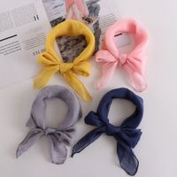 Sweet Lady Chiffon Silk Square Scarf Neck Wrap Shawl For Women Girl Soft Hair Tie Band Elegant Neckerchief Gifts Accessories