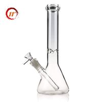 hot selling wholesale 11&quot; base clear beaker bongs thickness hookah smoking chicha glass water pipe bong with ice 14mm bowl joint