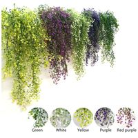 Yapay Ivy Yaprak Çiçekler Asılı Garland Bitki Sahte Yeşil Ivy Simülasyon Bitkileri Vines Ev Bahçe Düğün Kemer Duvar Dekor