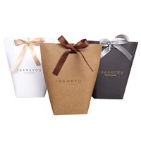 Gift Bag Thank You Merci Gift Wrap Paper Bags for Gifts Wedding Favors Box Package Birthday Party Favor Bags