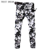 black floral jeans