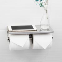 Mirror polishing Toilet Paper Holder With Double Papers Viab...