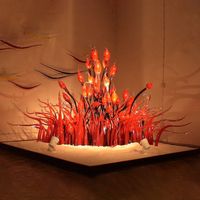 特別ガラス床ランプアートハンド吹き飛ばされた中国の工場アート装飾彫刻レストランホテルプロジェクト