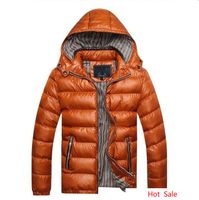 Chaqueta de invierno para hombre 2018 Espesar Chaqueta con capucha cálida para hombres 5 colores Slim Parkas Casual Bubble Coat Plus Size M - 5XL