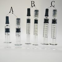 1 ml Luer Lock vidro seringa vidro com ponta de medição ponta para cartuchos de vape de óleo 1ml luer trava 2.25ml em acessórios de E-Cig