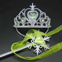 Crown Hair Sticks Snowflake Magic Wand Set Set di Halloween Princess Queen Magic Stick + Corona Tiara Fascia Set Part Puntelli Accessori per bambini M371