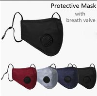 Маска для лица Anti-Dust с ушной дыхательный клапан Регулируемый многоразовый Mouth Маски Мягкие дышащие анти пыли Защитные маски