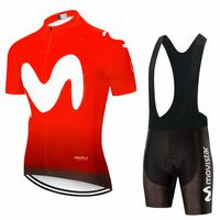 2019 RED MOVISTAR cycling TEAM jersey 20D bike shorts Ropa C...