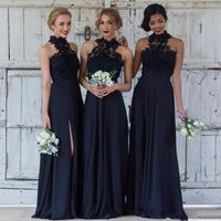 Compre al por mayor Elegantes Vestidos De Dama De Honor Azul Marino de bajo  precio \u0026 de calidad con envío gratuito | Es.DHgate