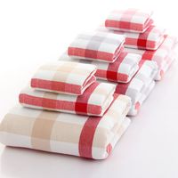 Asciugamano da bagno con garza di cotone assorbente spesso set a tre pezzi