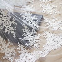 Ribbon Lace Fabric Embroidered Mesh White Handmade Trimmings For Veil Skirt Sewing Material Accessories 10CM Width ZZ