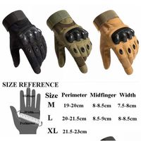 Tactical Gloves Army Glove Fl Finger Outdoor Anti-Skidding Sporting 3 Colors 9 Size For Option Drop Delivery Mobiles Motorcycles Mot Dhenv