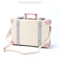 Suitcases Fashion Floral PU Travel Bag Rolling Luggage sets 13" inch Women Retro Trolley Suitcase with Universal Wheels htrys 230404
