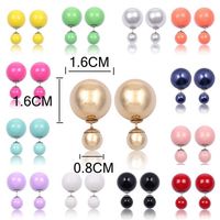 Wholesale Crystal Cute Stud Earrings Shining Pearl ball Big Pearls For Women Gift Jewelry