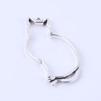 Wholesale New fashion silver copper retro Cat shape pendant Manufacture DIY jewelry pendant fit Necklace or Bracelets charm