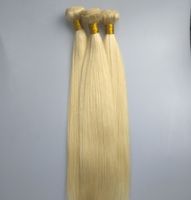 Wholesale blonde color straight human hair weft for white women gr piece free dhl