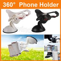 Wholesale Universal Dual clip Windshield Degree Rotating Car Mount Bracket Holder Stand Suction Cup For iPhone Cellphone GPS PDA Samsung DHL