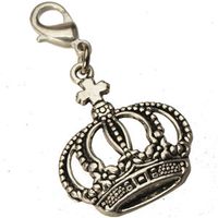 Wholesale Charms Silver DIY Bracelets Necklaces Pendants Dangles Crown Princess Handmade Metal With Lobster Clasps Hooks Jewelry Accessories