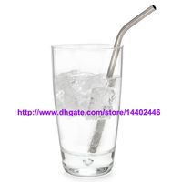 Wholesale Free ship Stainless Steel Straw Drinking Straws quot g Reusable ECO Metal Bar Drinks Party Stag