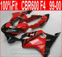 Wholesale Fitment red black style Body parts for Honda CBR F4 custom fairings CBR600 F4 fairing kit BOSC