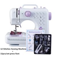 Wholesale Mini Sewing Machine A Stitches Replaceable pc Presser Foot Power Supply LED Light Sewing classes