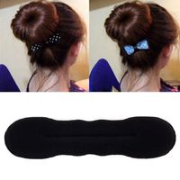 Wholesale hair band bun maker simple black sponge creative for Women Hair Accessories headwear holder bun bang DIY