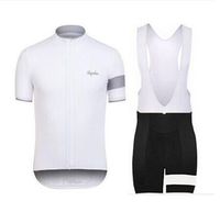 Wholesale Rapha Shorts Cycling Jerseys Sets Cool Bike Suit Bike Jersey Breathable Cycling Short Sleeves Shirt Bib Shorts Mens Cycling Clothing