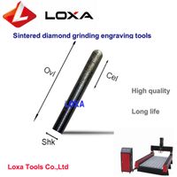 Wholesale LOXA high quality Sintered diamond grinding engraving tool CNC stone engraving bits F series Conical ball head Drill bit