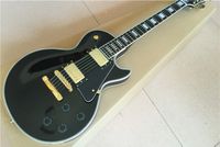 Wholesale New arrival high quality Chinese custom black beautify Electric Guitar with eboney fingerboard and frets end binding guitarra