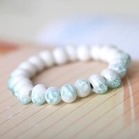 Wholesale 11 colors Burning ceramic Bracelets High quality Glass crystal round small ceramic beads bracelet female Accessories Adjustable Jewelry