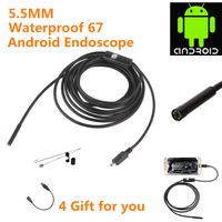Wholesale 5 mm lens Mini USB Endoscope camera with M M M cable Waterproof USB Borescope Video Inspection cameras for Android Phone PC